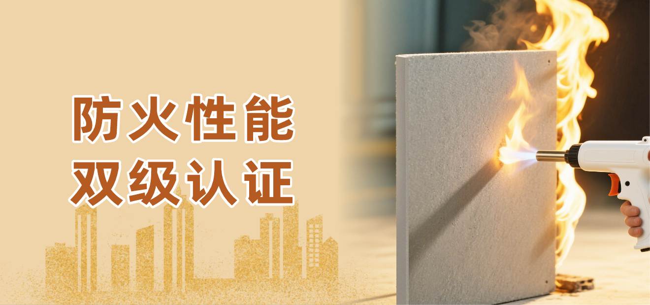 守護(hù)安全人居，愛麗斯功能板防火性能雙級(jí)認(rèn)證。